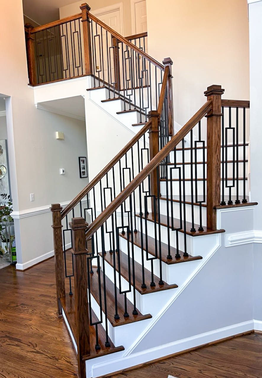 Complete Staircase Transformation & Railings